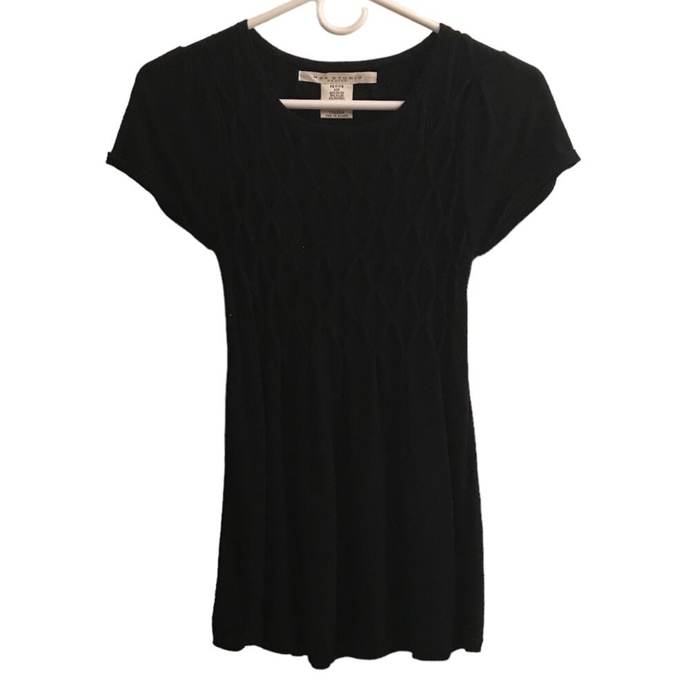 Max Studio Petite Black Top Size XS Petite